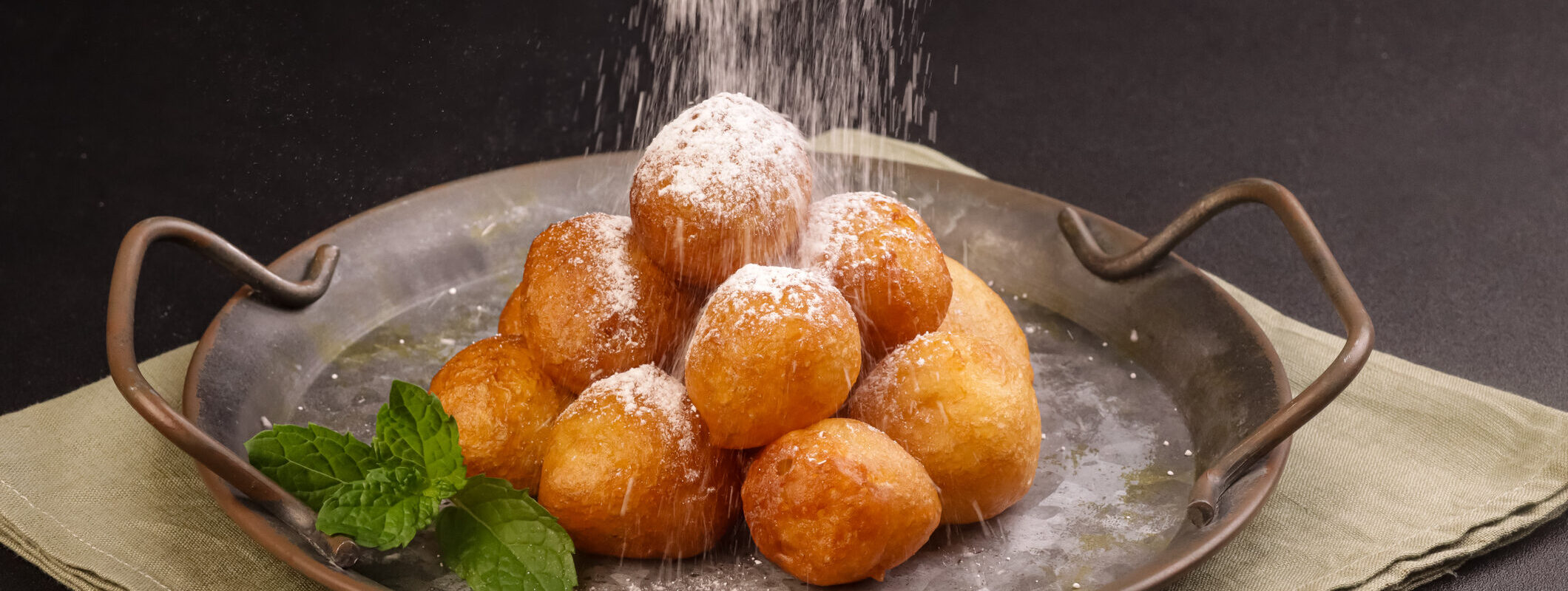 Loukoumades, Traditional Greek Donuts Or Honey Puffs.